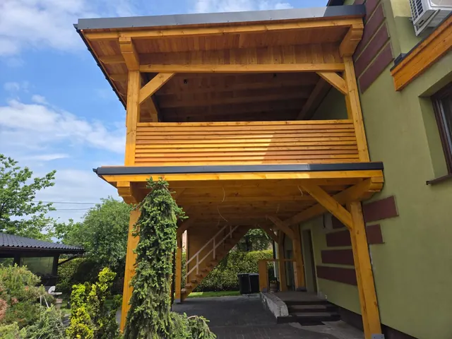 Wiata drewniana - realizacja TM Dachy-Daszki 2